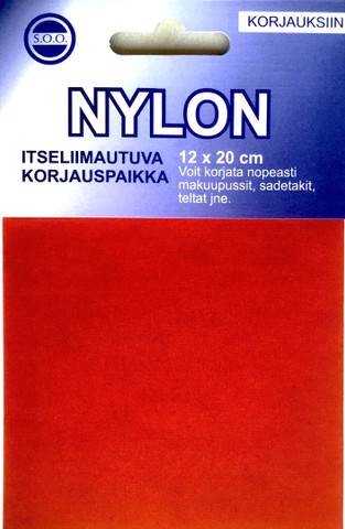 Itseliimautuva nylonpaikka, punainen