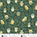 Vihreä pöllökuvioinen puuvillakangas 099 G