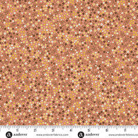 Punertava pikkukukkakuvioinen puuvillakangas 100 P