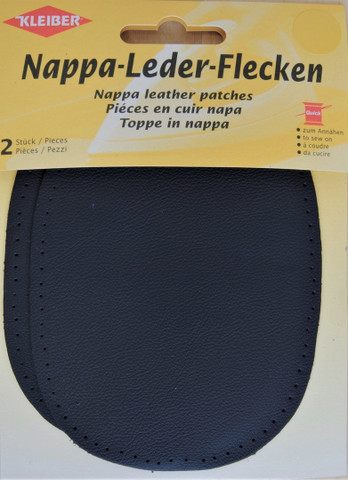 Nahkapaikka, ommeltava, tummansininen