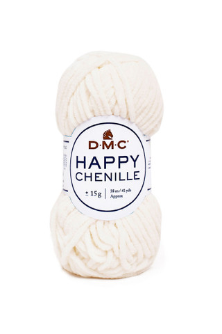Happy Chenille samettilanka, väri 21 luonnonvalkoinen