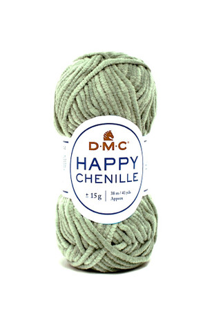 Happy Chenille samettilanka, väri 23 murrettu vihreä