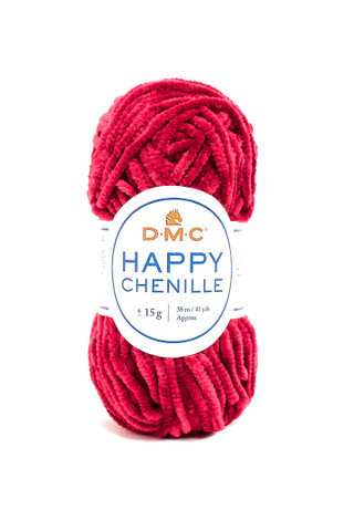 Happy Chenille samettilanka, väri 31 tummanpunainen