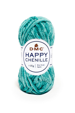 Happy Chenille samettilanka, väri 30 turkoosi