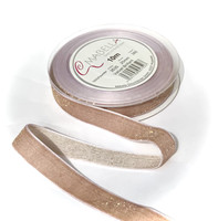 Kimaltava samettinauha, 20mm, väri 380 vanha roosa