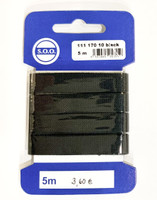 Kanttinauha 10 mm, 5 m pakkaus, musta 