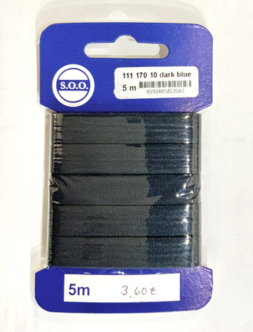 Kanttinauha 10 mm, 5 m pakkaus, tummansininen 