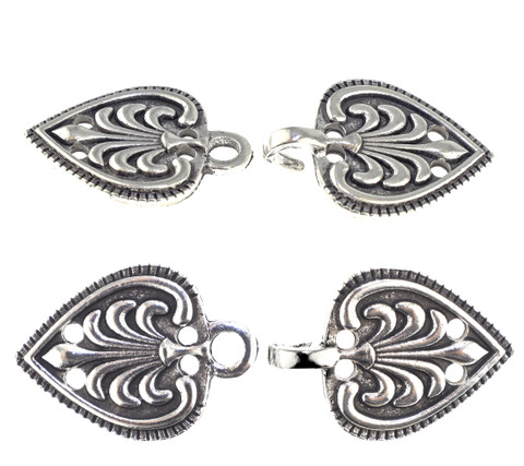 Koristehakanen, litteä, kaksi väriä, 50 x 20 mm