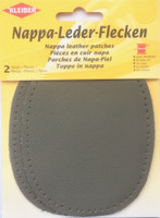 Nahkapaikka, ommeltava, keskiharmaa 