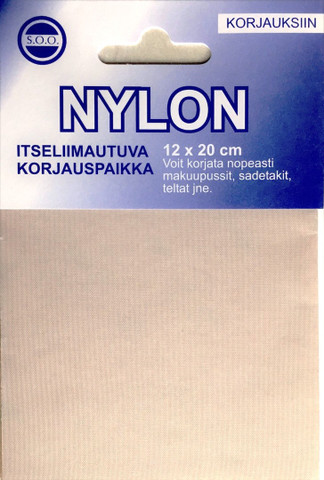 Itseliimautuva nylonpaikka, valkoinen