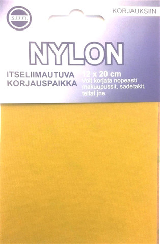 Itseliimautuva nylonpaikka, keltainen