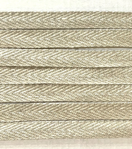 Twill-nauha 100% pellavaa, leveys 10 mm, 5 metriä