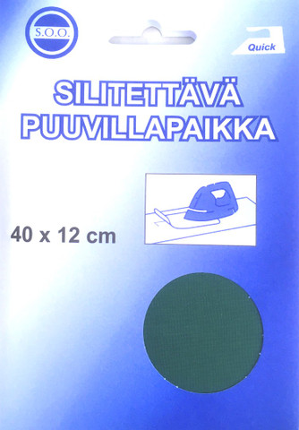 Silitettävä puuvillapaikka, vihreä