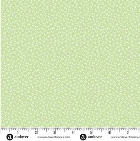 Vaaleanvihreä pienikuvioinen puuvillakangas Sugarberry 1468G