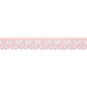 Roosa puuvillapitsi, leveys 16 mm
