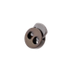Metallinen, kaksireikäinen pyöreä nyörilukko, 4 mm, musta