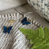 FRIDE´S KNITS - 2 pack Stitchmarkers Blue Butterfly