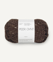 Sandnes Garn Peer Gynt, Tummanruskea tweed 3085