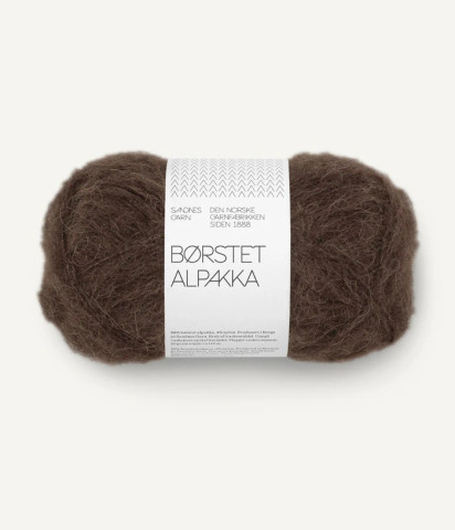 Sandnes Garn Børstet Alpakka, Dark brown 3082