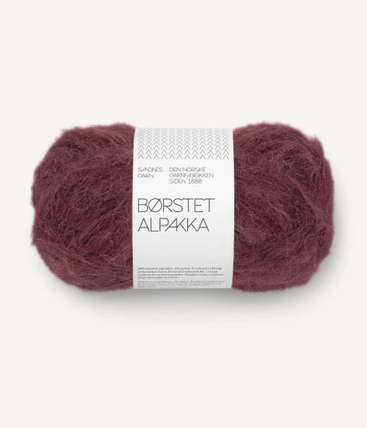 Sandnes Garn Børstet Alpakka, Dyp Burgunder 4372