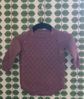Fyndhörna - Grå-lila babybody i merinoull