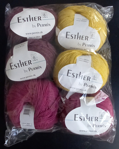 Fyndhörnan - Esther 6 st, 2 st cherise, 2 st plommon, 2 st gula