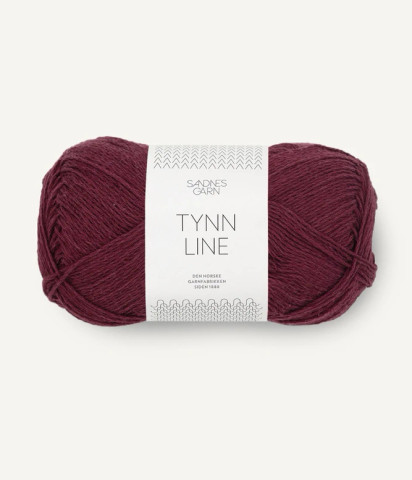 Sandnes Garn Tynn Line, Mörk vinröd 4372