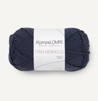 Sandnes KlompeLompe tynn merinoull, Marine 6081