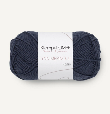 Sandnes KlompeLompe tynn merinoull, Marine 6081