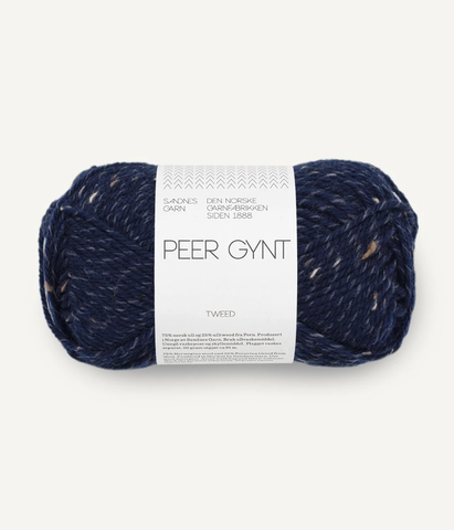 Sandnes Garn Peer Gynt, Navy / Brown Tweed 5585