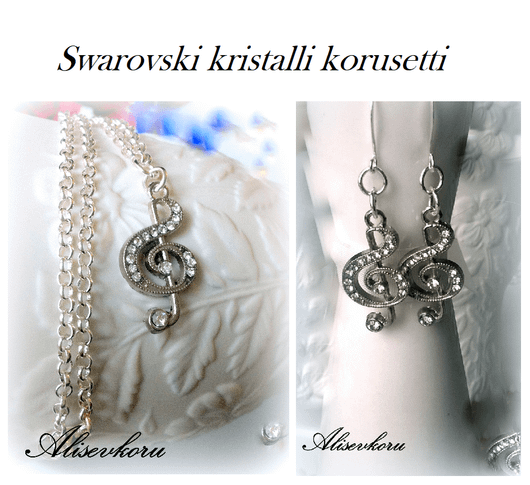 3319 Alise Design Swarowski kristalli nuottiavain korusetti