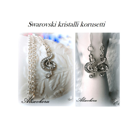 3319 Alise Design Swarowski kristalli nuottiavain korusetti
