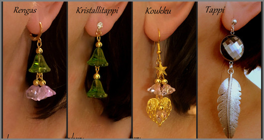 4869 Alise Design Glitter/peiliakryyli sydän korvakorut
