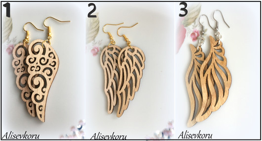 4533 Alise Design Puusiipi korvakorut