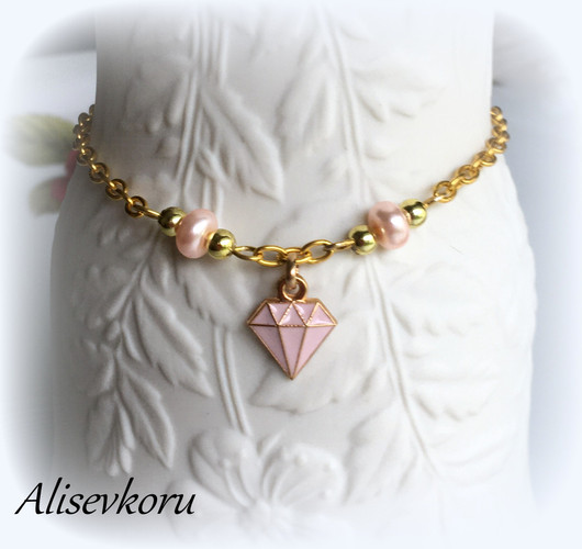 4088 Alise Design Timantti nilkkakoru kulta