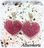 4424 Alise Design Glitter sydän korvakorut