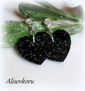 4778 Alise Design Glitter peili korvakorut sydän