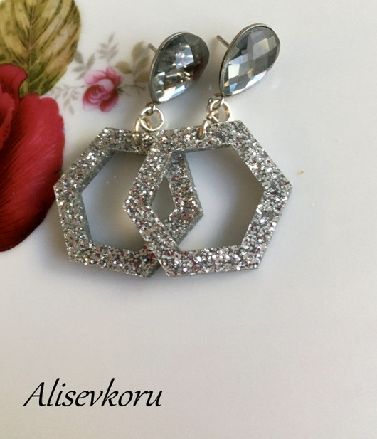 4795 Alise Design Kristalli /glitter  tappi korvakorut