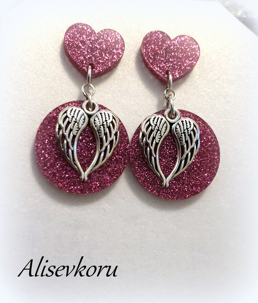 4861 Alise Design Glitter/ siipi  korvakorut