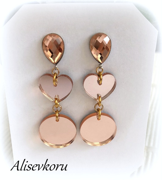4871 Alise Design Kristalli /peili  tappi korvakorut 