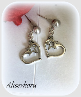 4876 Alise Design Tähtisydän korvakorut