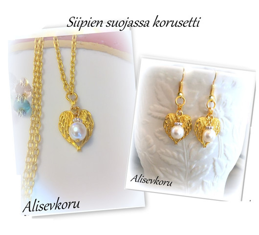 4415 Alise Design Siipien suojassa korusetti kulta