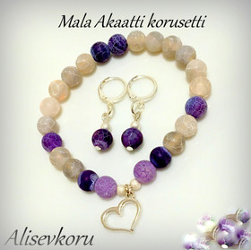 4522 Alise Design  Mala akaatti käsikorusetti