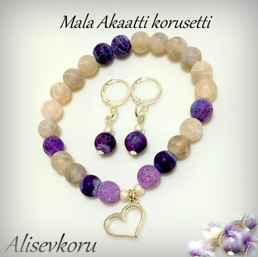 4522 Alise Design  Mala akaatti käsikorusetti