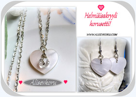 4822 Alise Design Helmiäis peiliakryyli korusetti