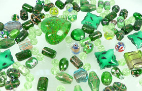 Lasihelmet Sinivihreä