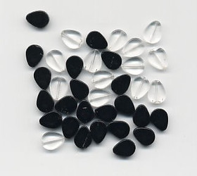 Lasipisara Pienet 9mm x 12mm musta