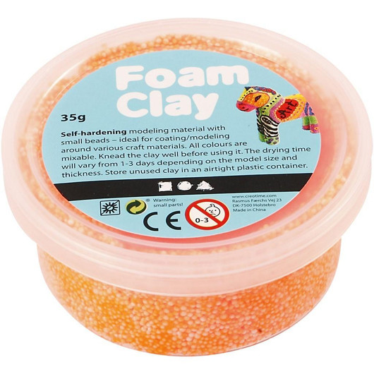 Foam Clay® Helmimassa, neonoranssi, 35g