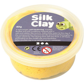 Silk Clay® silkkimassa, keltainen, 40g