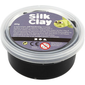 Silk Clay® silkkimassa, musta, 40g